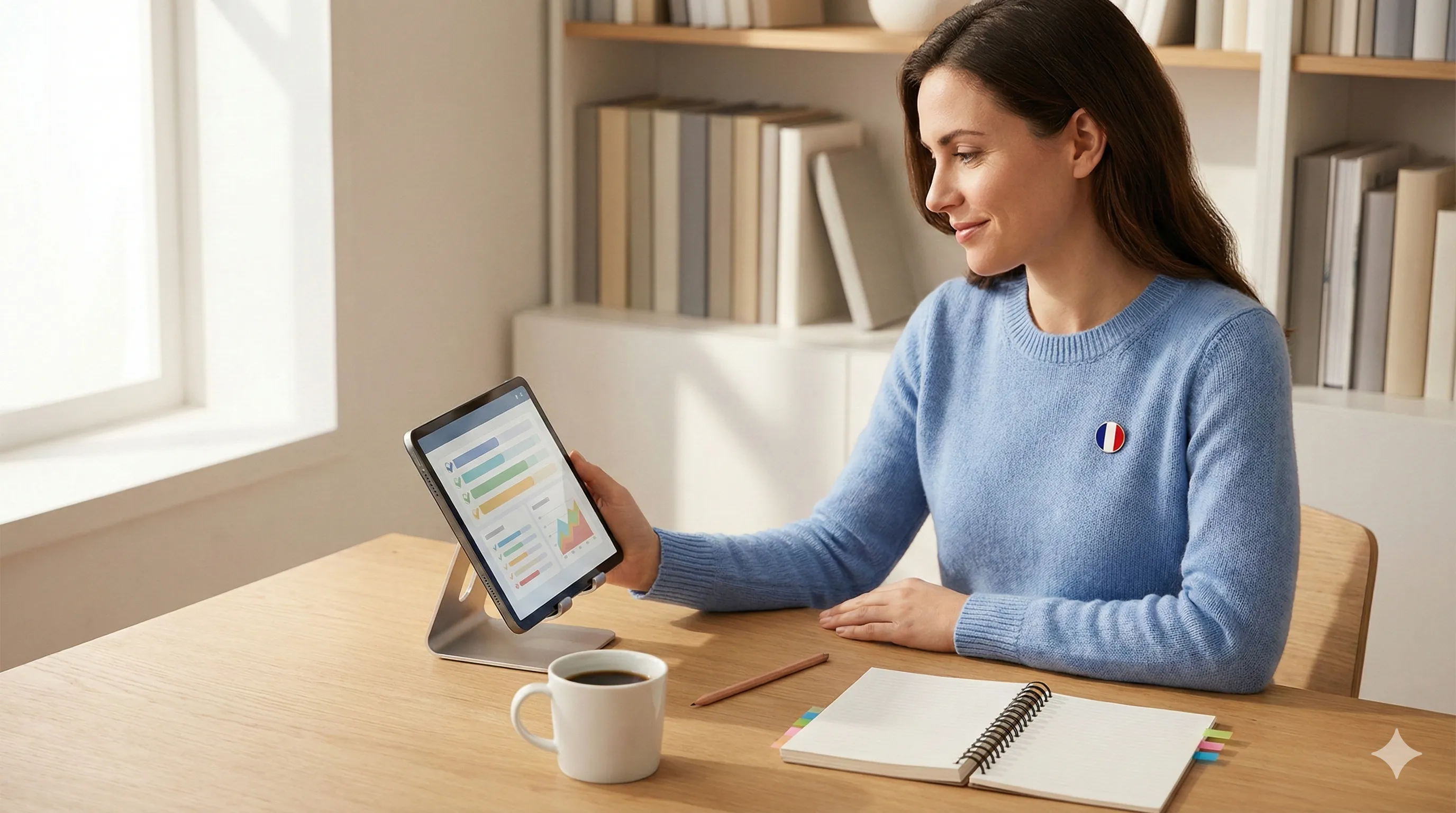 Candidat confiant devant un écran de résultats affichant 36/40 à l'examen civique, symbolisant la réussite du premier coup.